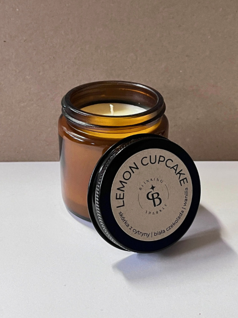LEMON CUPCAKE świeca sojowa 95g w brązowym słoiku LEMON CUPCAKE świeca sojowa 95g w brązowym słoiku